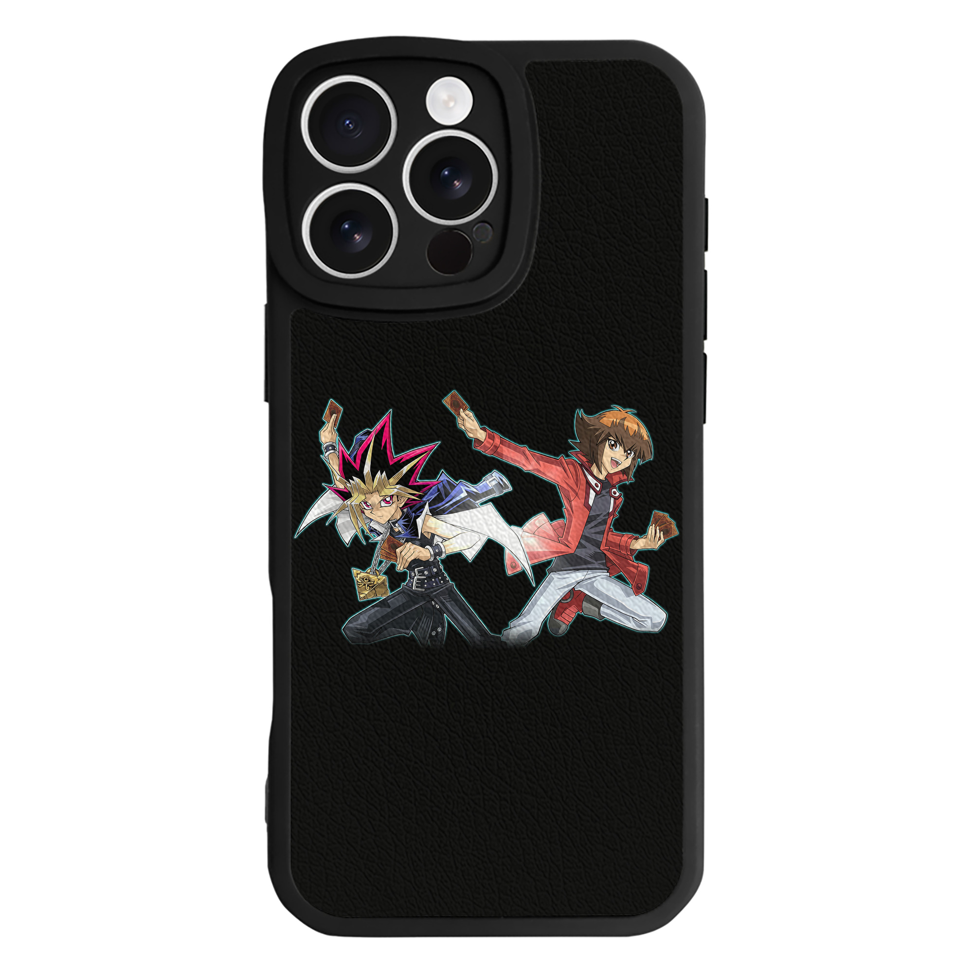（画像用） 遊☆戯☆王 Yu-Gi-Oh! 【iPhone 16シリーズ対応】シリコンスマホケース（レザー調） 材質：シリコン